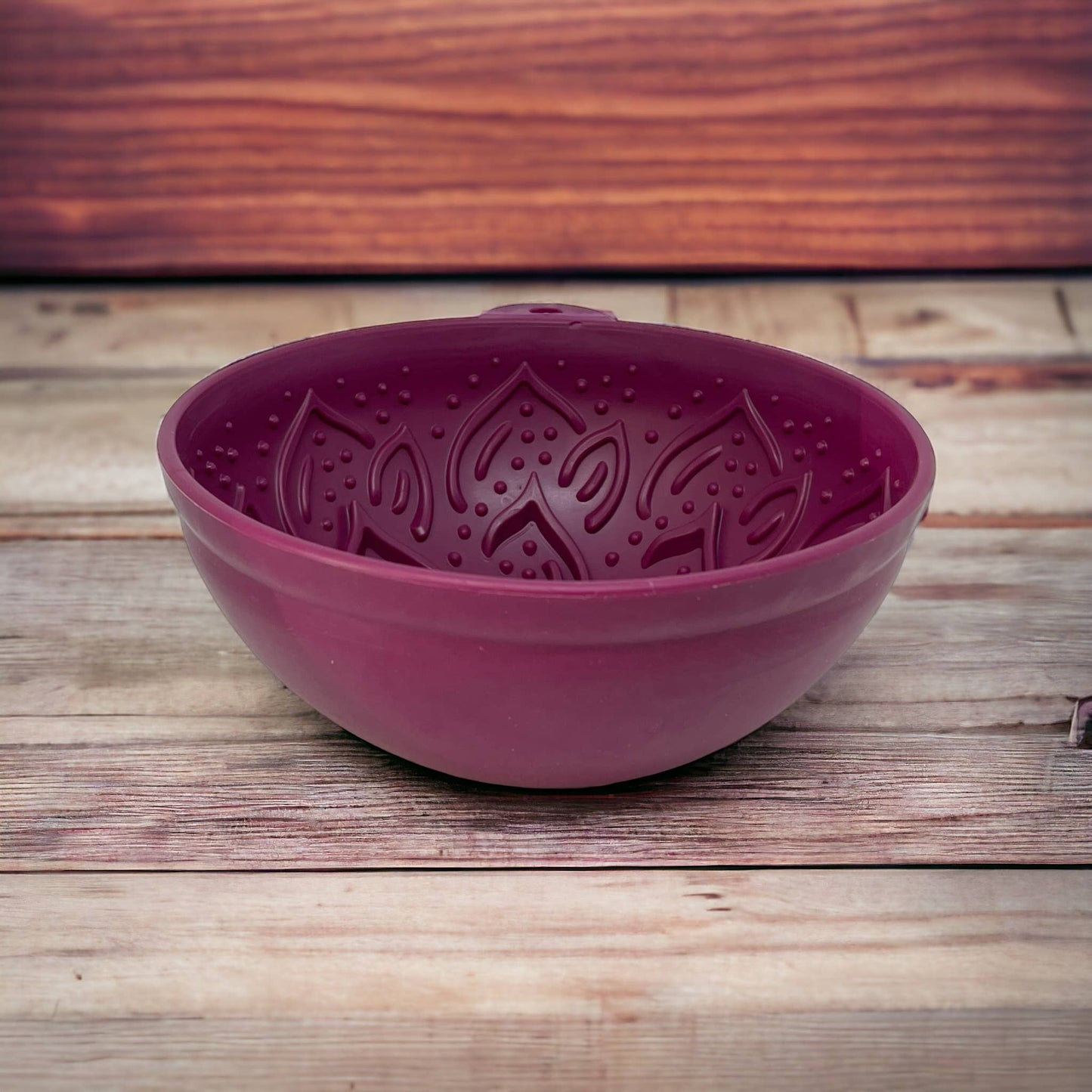 Dog Slow Feeder Bowl in Plum | Garden of Eatin' Tipsy Bowl | Dog Enrichment Feeder | SodaPup