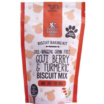 Goji Berry & Turmeric Grain free DIY Dog Biscuit Mix Pouch | Make Your Own Dog Biscuits | The Doggy Baking Co