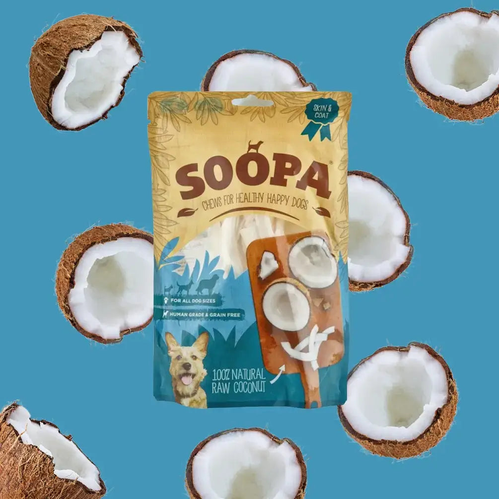 Natural Coconut Dog Chews | Vegan Dog Treats | Single Ingredient Dog Treats | Soopa Dog Treats