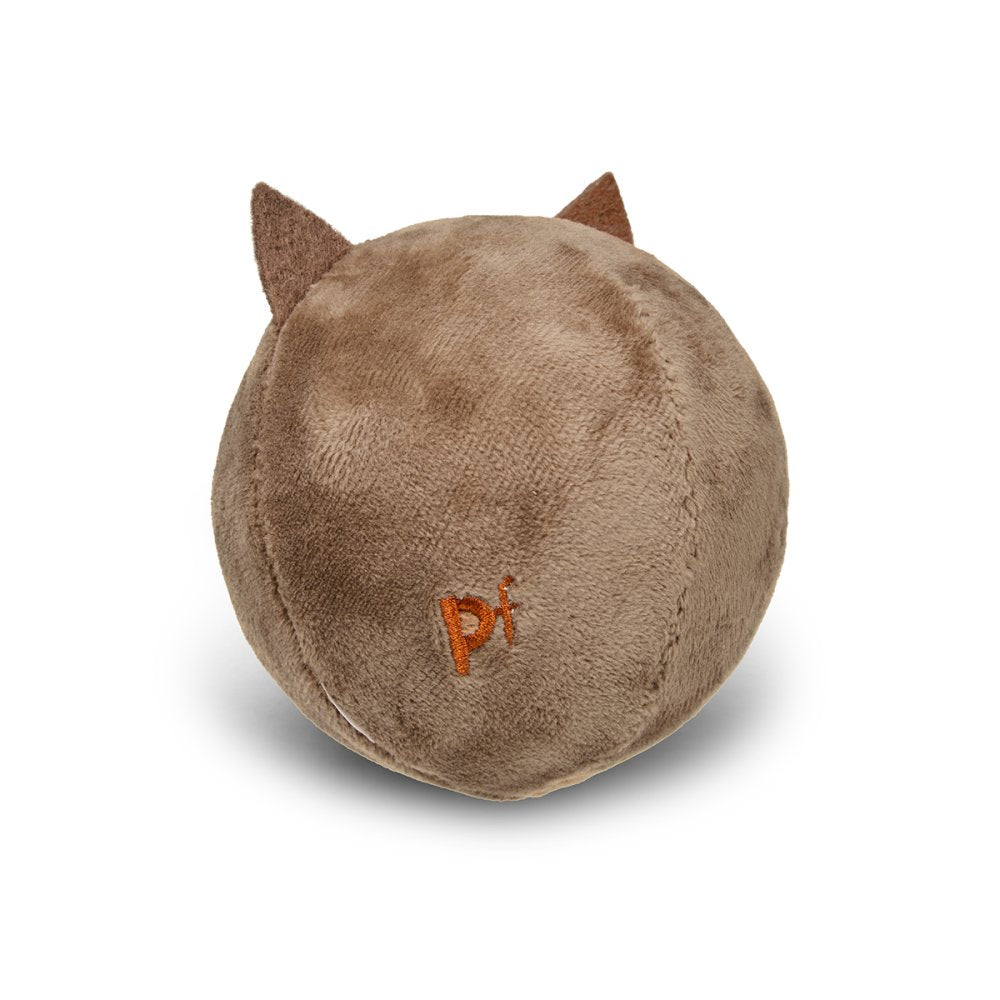 Petface Round Owl Plush Ball Dog Toy