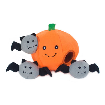 ZippyPaws Zippy Halloween Burrow® - Pumpkin with Bats