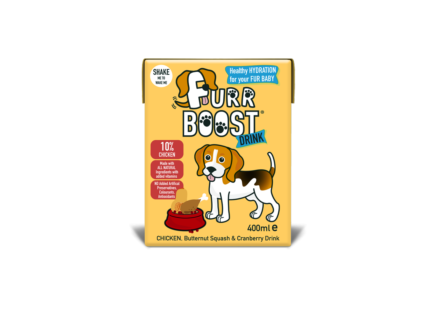 Hydration Drink for Dogs | Chicken, Butternut Squash & Cranberry Furr Boost 400ml