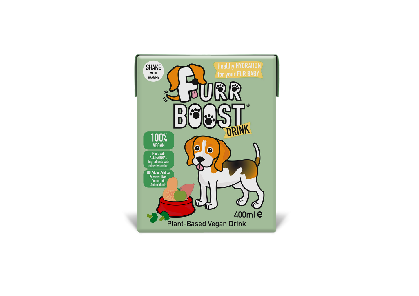 Hydration Drink for Dogs | Plant-Based Vegan Dog Food, Hydrating Smoothie, 400ml