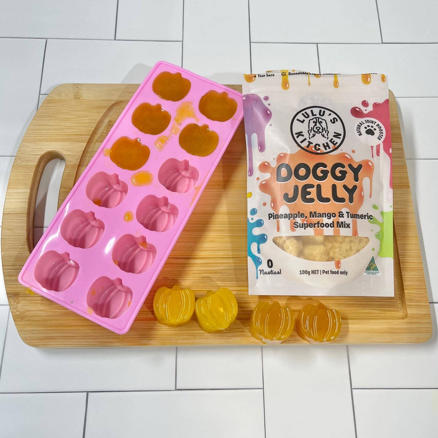 Pineapple, Mango & Tumeric Doggy Jelly Superfood Jelly for Dogs - Lulu's Kitchen