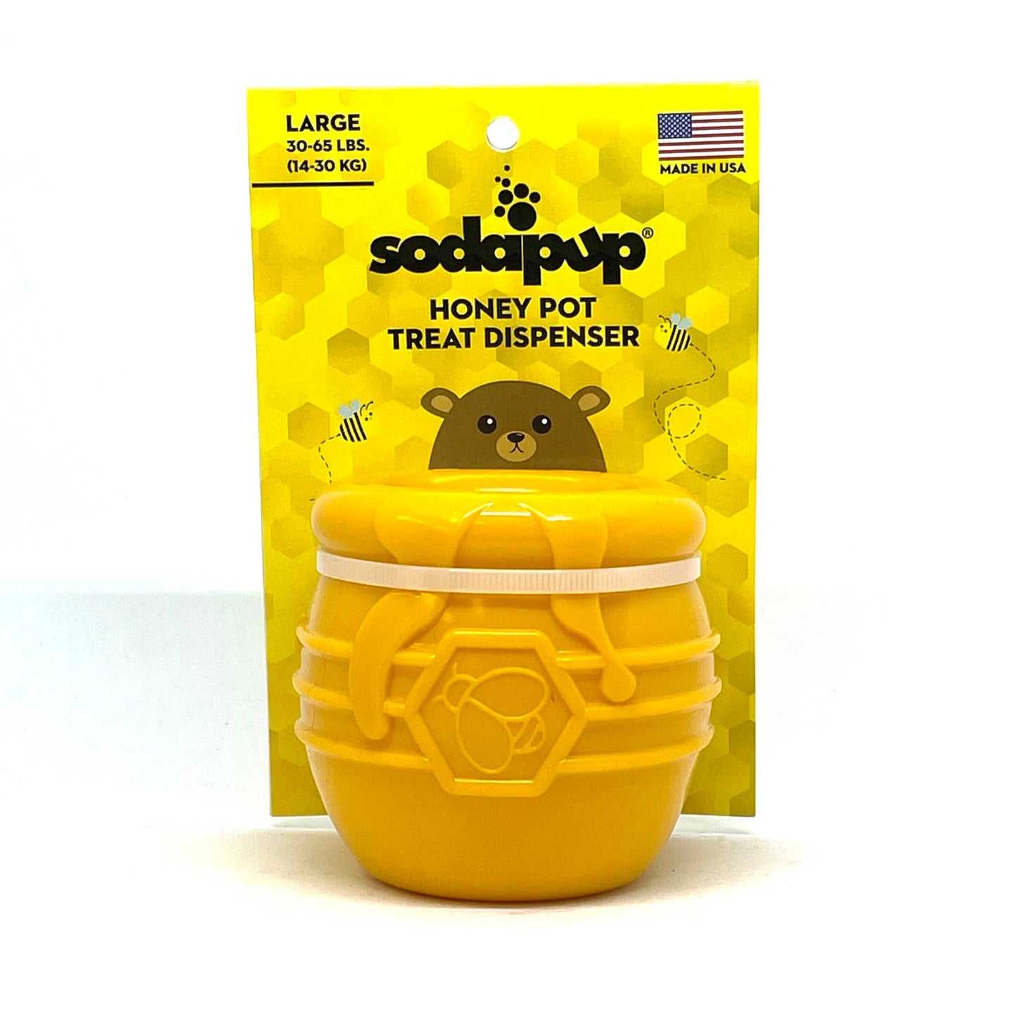 Honey Pot Dog Treat Dispenser | Slow Feeder for Dogs | SodaPup