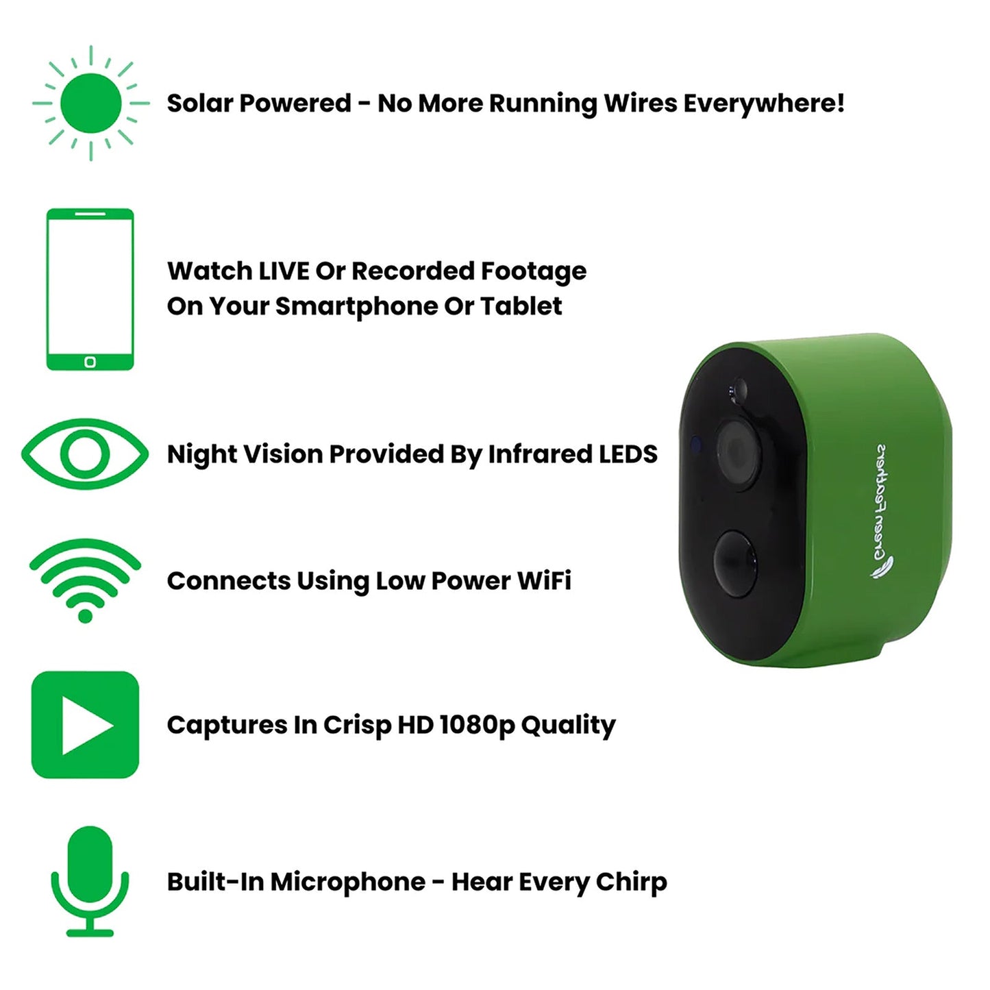 Solar Powered WIFI Bird Box Camera