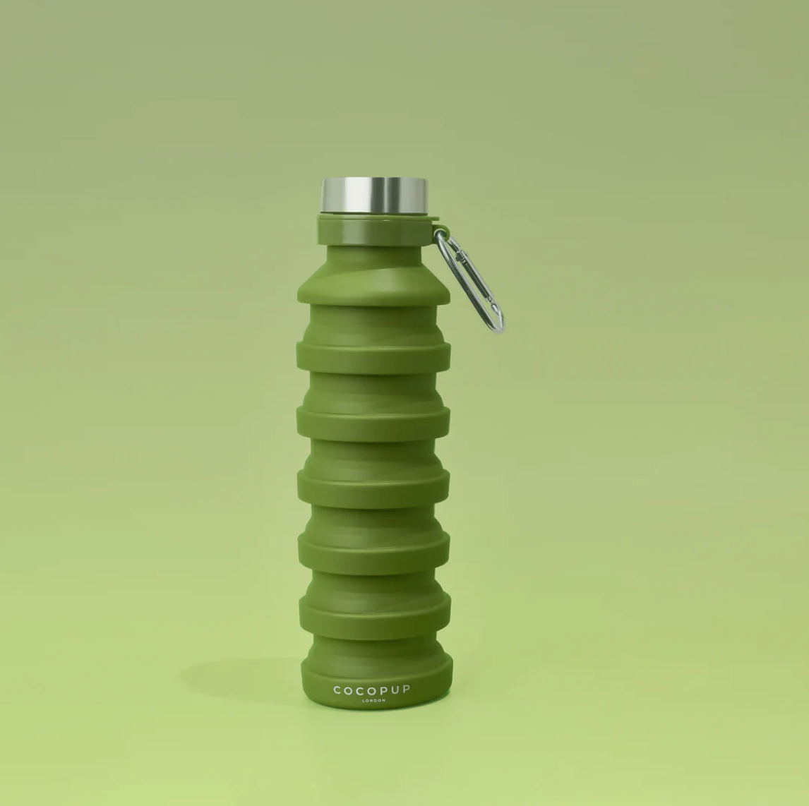 Cocopup London Collapsible Water Bottle - Khaki