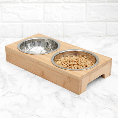 Treat Republic Bamboo Pet Bowl Set